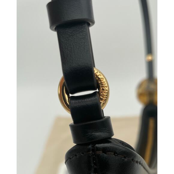 JACQUEMUS LEATHER BLACK SHOULDER BAG PURSE AUTHENTIC - Picture 10 of 15